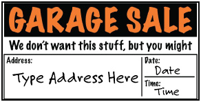 Preview of Garage Sale: Add Your Custom Text